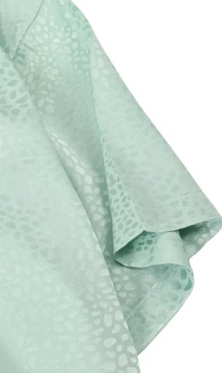 Camisa verde estampada hombre