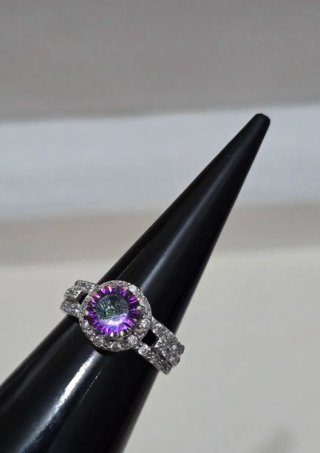 Anillo Plata 925 topacio místico