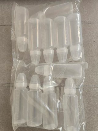 Lote 11 Biberones Transparentes Baby Shower