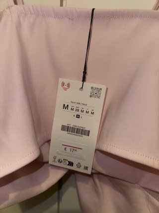 Top Zara Lazo Rosa Talla Única