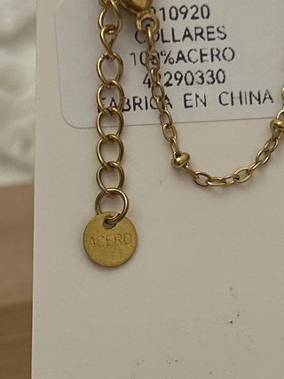 Cadena acero con colgantes flores