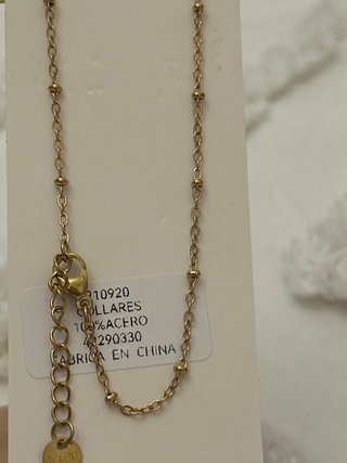 Cadena acero con colgantes flores