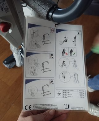 Grúa Invacare Birdie Evo Compact 150kg+Arnés Nueva