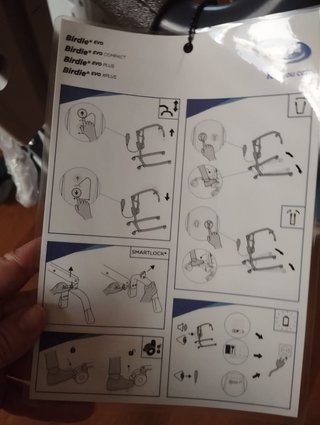 Grúa Invacare Birdie Evo Compact 150kg+Arnés Nueva