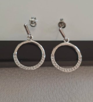 Pendientes Plata Aro Circonitas