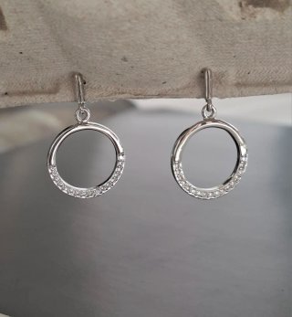 Pendientes Plata Aro Circonitas