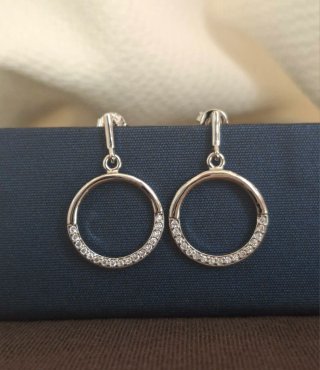 Pendientes Plata Aro Circonitas