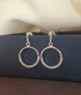 Pendientes Plata Aro Circonitas