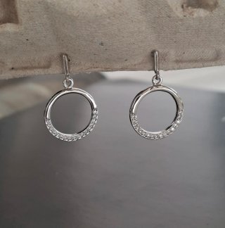 Pendientes Plata Aro Circonitas