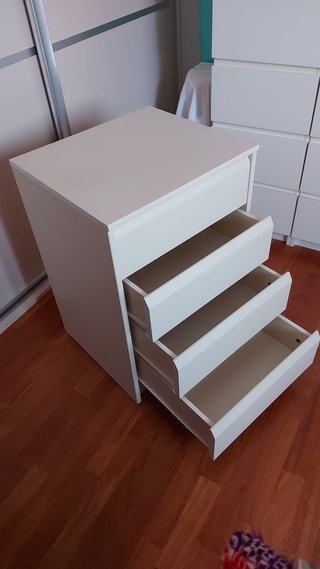 Cajonera blanca de 4 cajones