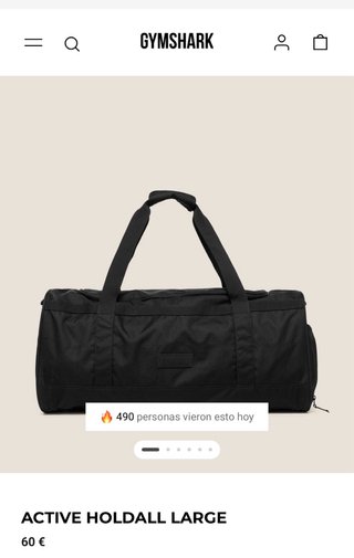 Bolsa Gymshark Negra Nueva  Solo se uso una vez