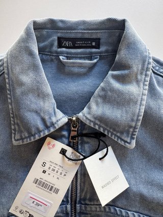 Chaqueta denim cropped Zara