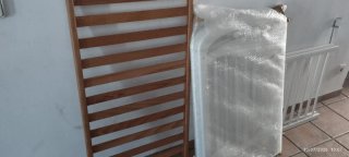 Cuna de madera lacada en blanco
