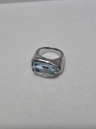 Anillo Plata 925 Ley Azul
