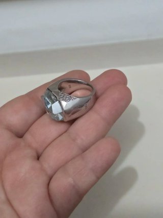 Anillo Plata 925 Ley Azul