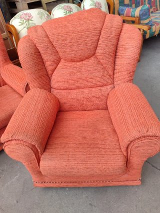 Conjunto Sofá y Sillones Naranja