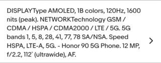 Honor 90 256GB 12GB RAM Verde