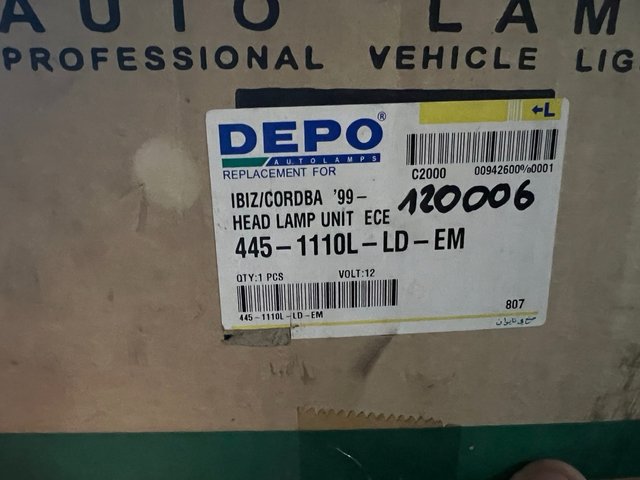 Faro Izquierdo Seat Ibiza Cordoba 6K1 (99-02)
