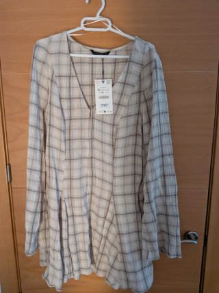 Vestido Zara cuadros Talla l