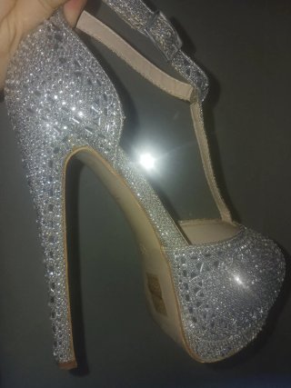 Zapatos de fiesta pedrería talla 38