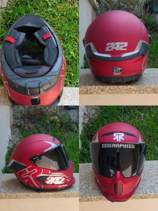Capacete Ruroc Atlas XS Vermelho