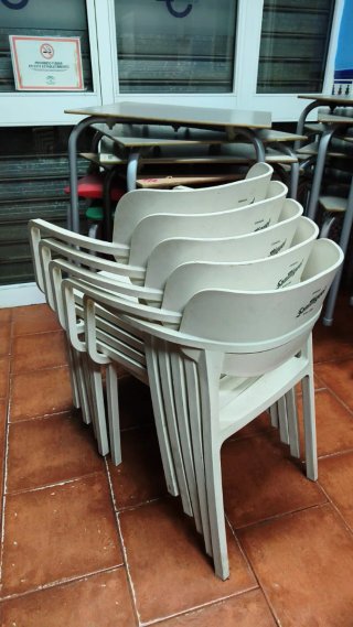 Sillas de terraza apilables de plástico