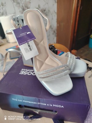 Sandalias Footloose Plateadas Talla 39