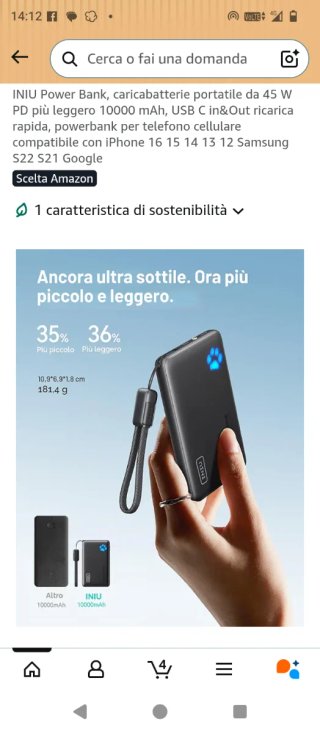 Power Bank INIU P41 10000 mAh