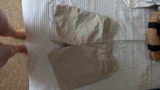 Bañador hombre beige