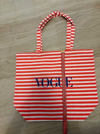 Bolso Tote Vogue Rayas Rojas y Blancas
