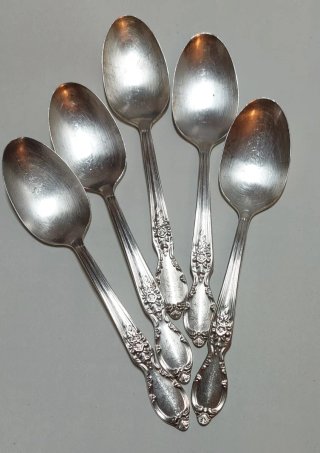 Set 5 cucchiaini vintage USA, Victorian Rose