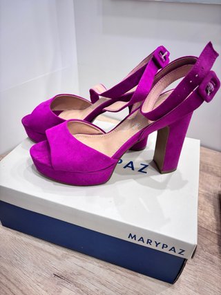 Sandalias Marypaz tacón plataforma buganvilla
