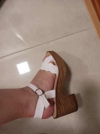 Sandalias blancas mujer talla 38
