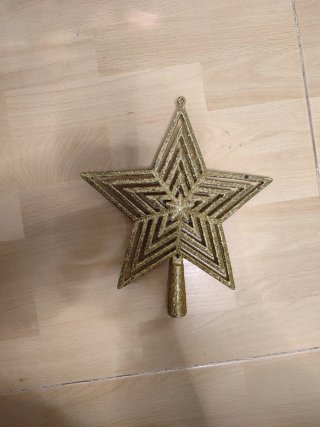 Estrella Decorativa Árbol Navidad Plateada