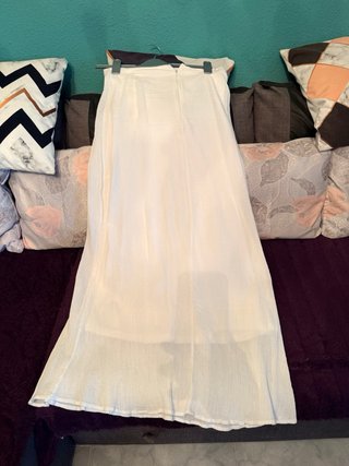 Falda larga blanca talla única