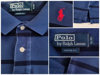 Polo Ralph Lauren a righe Blu Taglia XL