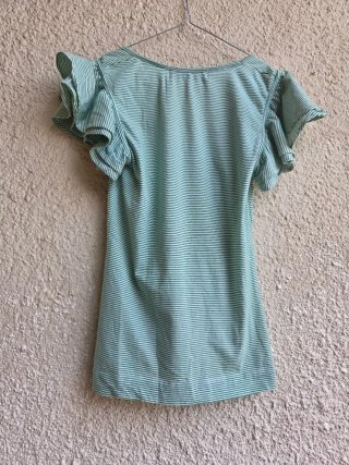 Maglietta Zara verde a righe