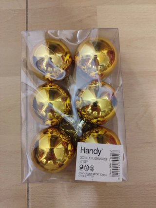 Bolas de Navidad Doradas Handy (6uds)