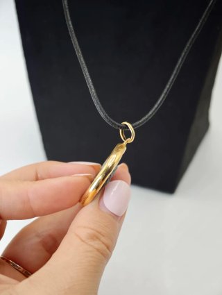 Collana con medaglia antica oro giallo 18k