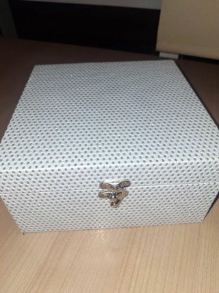 Caja joyero madera purpurina multicolor