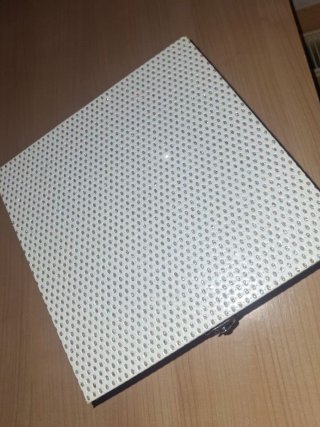 Caja joyero madera purpurina multicolor
