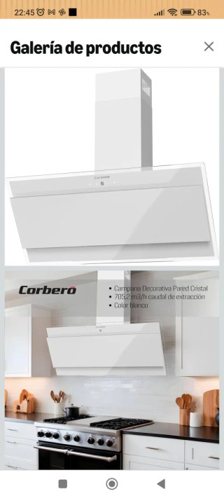 Campana Decorativa Corberó ONEGA975W Blanca