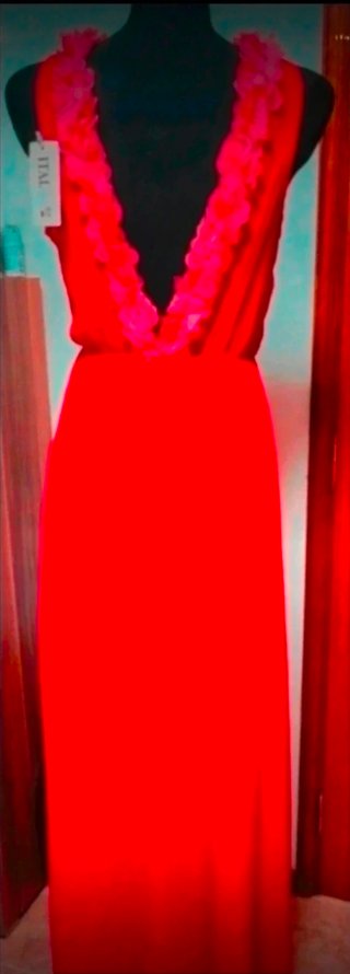 Vestido vermelho comprido de cerimónia t.u NOVO