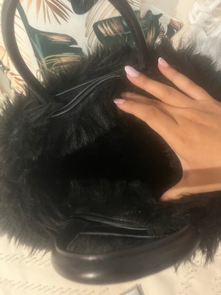 Bolso Zara Negro Pelo