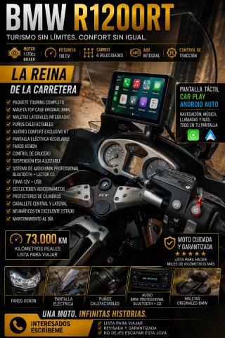 BMW R1200RT Touring Moto Negra/Plateada NEGOCIABLE