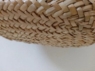 Capazo Zara paja asas simil cuero