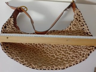 Capazo Zara paja asas simil cuero