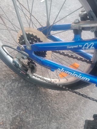 Bicicleta Plegable Azul Aluminio