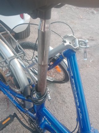 Bicicleta Plegable Azul Aluminio