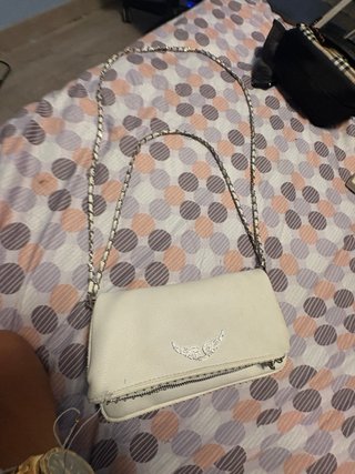 Bolso Zadig & Voltaire blanco con cadena